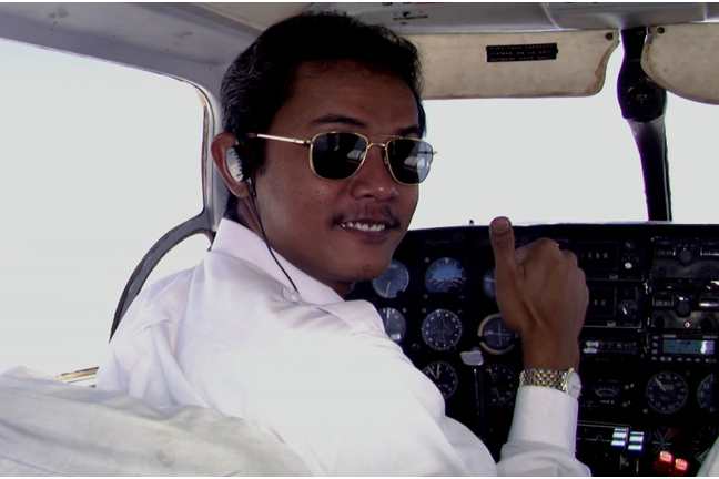 pilot operating aerial survey